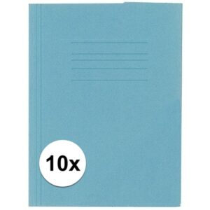 10 stuks opbergmappen folio formaat blauw 10135498