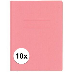 10 stuks opbergmappen folio formaat rood 10135502