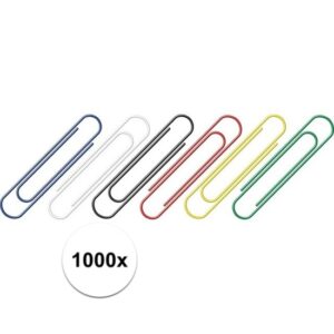 1000 stuks handige gekleurde paperclips 1000 10101948