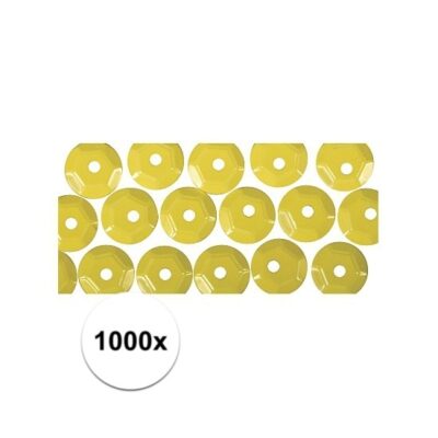 1000x Geelkleurige pailletten 10105229