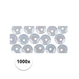 1000x Kristalkleurige pailletten 10105137