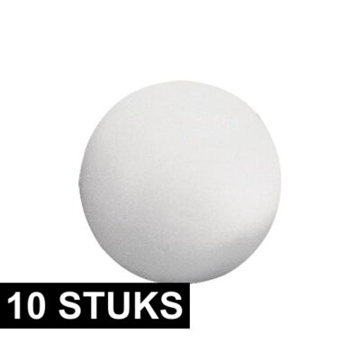 10x Beschilderbare ballen/bollen van piepschuim 10139004