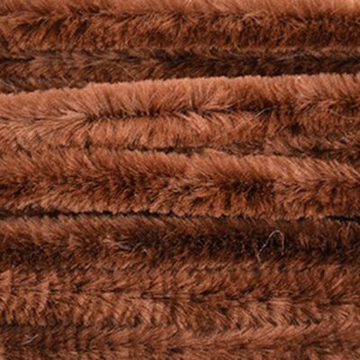 10x Bruin chenille draad 14 mm x 50 cm 10188074