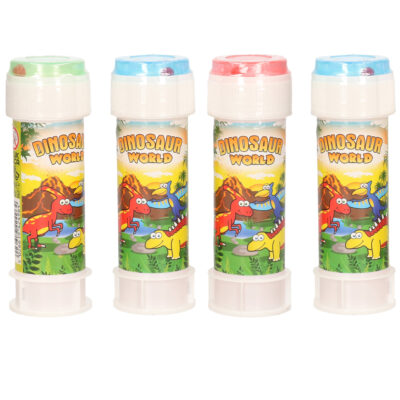 10x Dinosaurus bellenblaas flesjes met bal spelletje in dop 60 ml voor kinderen 10334622