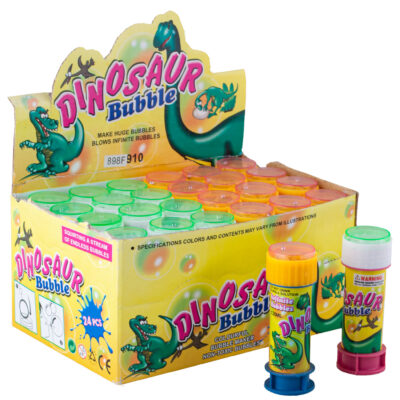 10x Dinosaurus bellenblaas flesjes met bal spelletje in dop 60 ml voor kinderen 10334854