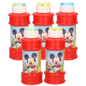 10x Disney Mickey Mouse bellenblaas flesjes met bal spelletje in dop 175 ml voor kinderen 10335207