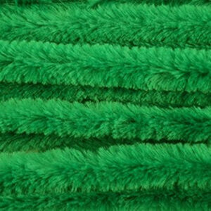 10x Groen chenille draad 14 mm x 50 cm - knutsel/hobby artikelen 10188083