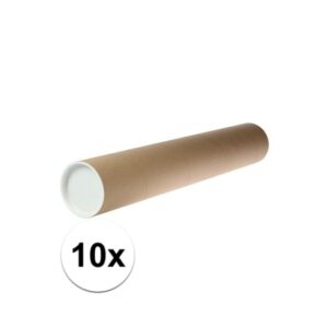 10x Hobbymateriaal kartonnen koker 68 x 10 cm 10105658