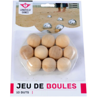 10x Jeu de boules/petanque houten buts/markerings balletjes 30 mm buitenspeelgoed 10227062