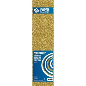 10x Knutsel alu-crepe vouw papier glitter goud 150 x 50 cm 10189203