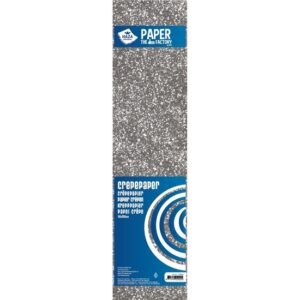 10x Knutsel alu-crepe vouw papier glitter zilver 150 x 50 cm 10189211