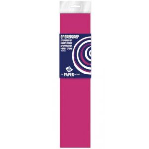 10x Knutsel crepe vouw papier neon fuchsia 250 x 50 cm 10189055