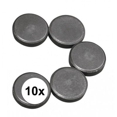 10x Knutsel magneten rond 20 x 5 mm 10110601