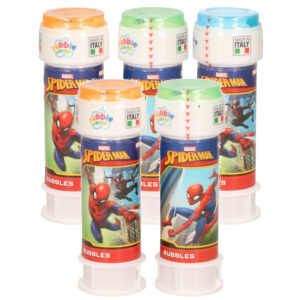 10x Marvel Spiderman bellenblaas flesjes met bal spelletje in dop 60 ml voor kinderen 10335220