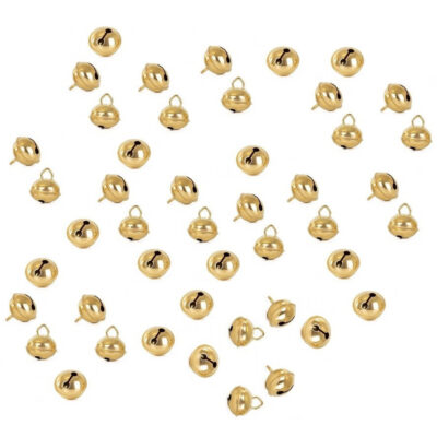 10x Metalen belletjes goud met oog 20 mm hobby/knutsel benodigdheden 10225637