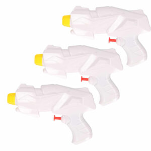 10x Mini waterpistolen/waterpistool wit van 15 cm kinderspeelgoed 10202297