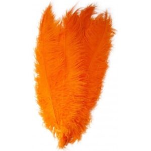 10x Oranje decoratieveren/vogelveren 50 cm 10165203