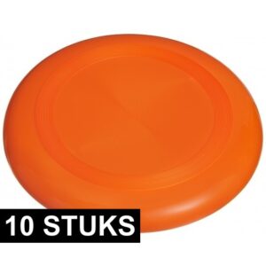 10x Oranje frisbee 23 cm 10166225