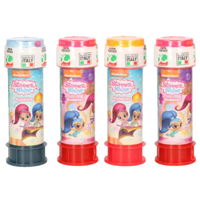 10x Shimmer and Shine bellenblaas flesjes met bal spelletje in dop 60 ml voor kinderen 10334592