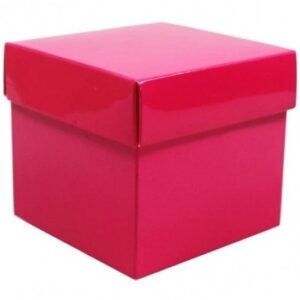 10x Vierkante fuchsia roze kadootjes/cadeautjes 10 cm 10172928