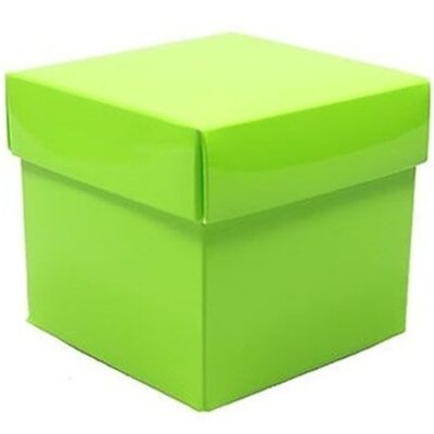 10x Vierkante lime groene kadootjes/cadeautjes 10 cm 10172930