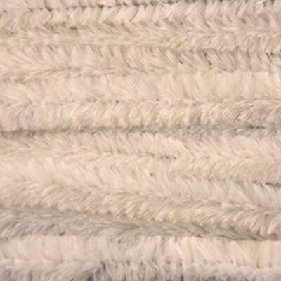 10x Wit chenille draad 14 mm x 50 cm 10188075