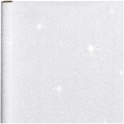 10x stuks cadeaupapier/inpakpapier zilver met glitters 300 x 50 cm 10204620