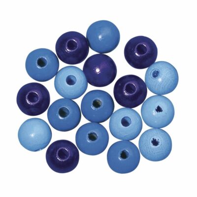 115x Blauwe houten hobby kralen 6 mm 10095444