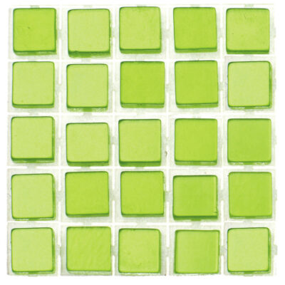 119x stuks mozaieken maken steentjes/tegels kleur lichtgroen 5 x 5 x 2 mm 10263489