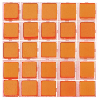 119x stuks mozaieken maken steentjes/tegels kleur oranje 5 x 5 x 2 mm 10263482