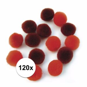 120x Hobby balletjes rood 15 mm 10107627