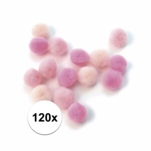 120xHobby balletjes roze 15 mm 10107987