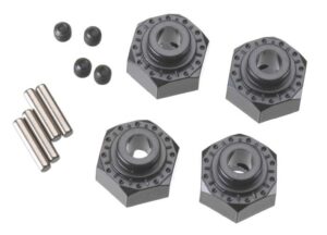 12mm Aluminum Hub (Black) (4pcs) (AX30429) 11881