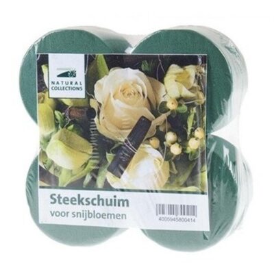 12x Nat steekschuim rond 8 cm 10171983