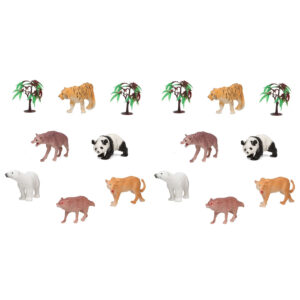 12x Plastic safari/jungle dieren speelgoed figuren 11 cm voor kinderen 10208956