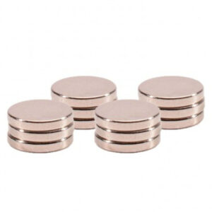 12x Ronde koelkast/whiteboard magneten 1 cm zilver 10214222