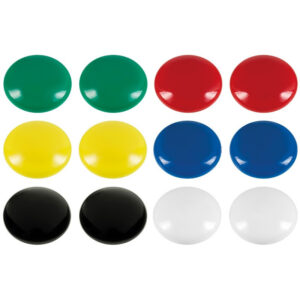 12x Ronde koelkast/whiteboard magneten 25 mm gekleurd 10224882