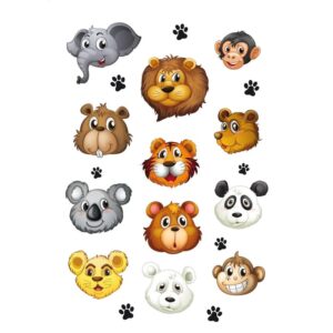 12x Wilde dieren stickertjes voor kinderen 10139672