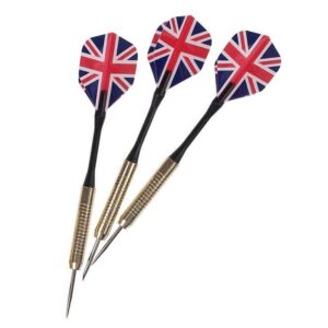 12x stuks Dartpijlen/pijltjes met Engelse/Britse vlag flights 10217463