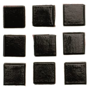 1400x stuks vierkante mozaiek steentjes zwart 1 x 1 cm 10234674