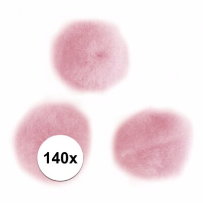 140x Hobby balletjes roze 7 mm 10108008