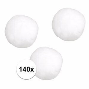 140x Hobby balletjes wit 7 mm 10108962