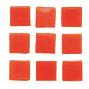 150x stuks vierkante mozaiek steentjes oranje 2 x 2 cm 10234634