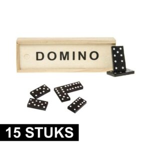 15x Dominostenen in kist 10158400