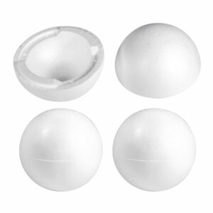 15x Stuks hobby/DIY holle piepschuim bal/bol 25 cm 2 halve schalen 10249713