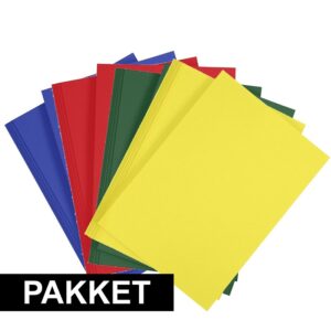 16 stuks A4 hobby karton in 4 kleuren blauw/rood/donkergroen/geel 10106003