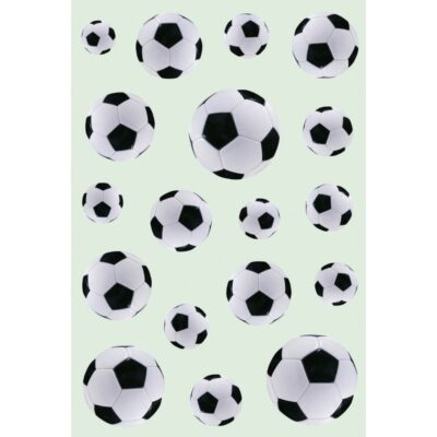 162x Zwart/witte voetbal stickertjes voor kinderen 10139720