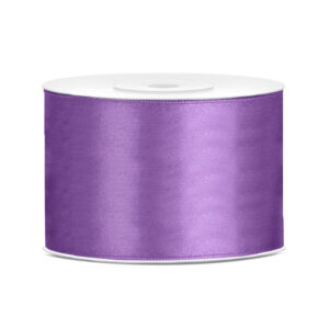 1x Hobby/decoratie lavendel satijnen sierlinten 5 cm/50 mm x 25 meter 10206995