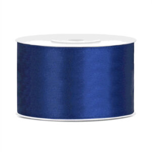 1x Hobby/decoratie marine blauw satijnen sierlinten 3