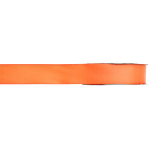 1x Hobby/decoratie oranje satijnen sierlinten 1 cm/10 mm x 25 meter 10251810